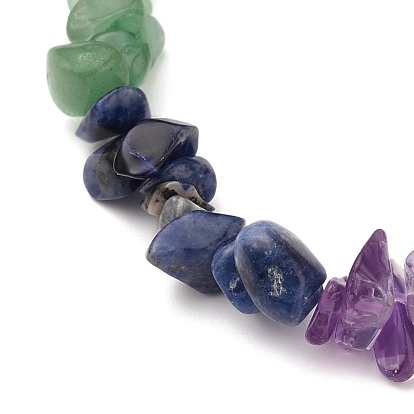 Chakra Jewelry, Chip Natural Gemstone Beads Stretch Bracelets