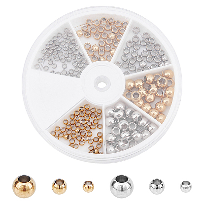 304 Stainless Steel Spacer Beads, Round