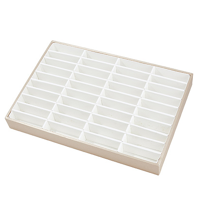 Wood Covered with Velvet Bangle Organizer Display Trays, Rectangle