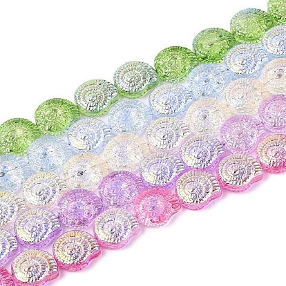 Гальванизируйте прозрачное стекло бисер нитей, форма спиральной оболочки, с половиным покрытием, с покрытием AB цвета