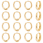 16шт. овальные латунные серьги-кольца для женщин