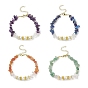Perles de pierres précieuses naturelles et perles de coquillages et bracelet en perles de verre pour femme