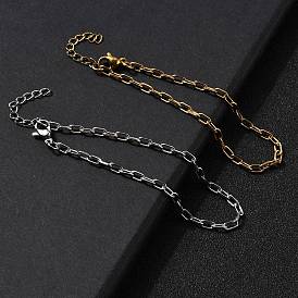 304 браслеты-цепочки из нержавеющей стали со скрепками для женщин и мужчин