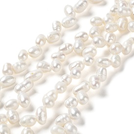 Natural Cultured Freshwater Pearl Beads Strands, Grade 3A, Rice