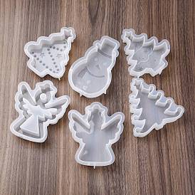 Christmas DIY Silicone Display Sculpture Molds, Resin Casting Molds, For UV Resin, Epoxy Resin Jewelry Making