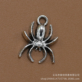 Ancient Silver Alloy Spiderman Pendant DIY Jewelry Necklace Accessories