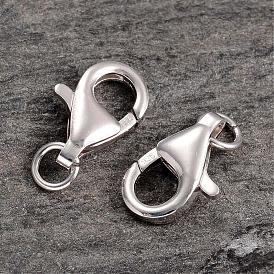Platinum Plated 925 Sterling Silver Lobster Claw Clasps