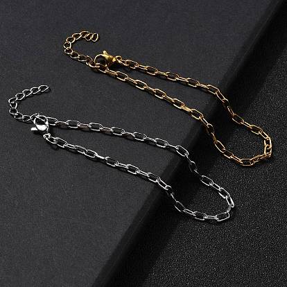 304 браслеты-цепочки из нержавеющей стали со скрепками для женщин и мужчин