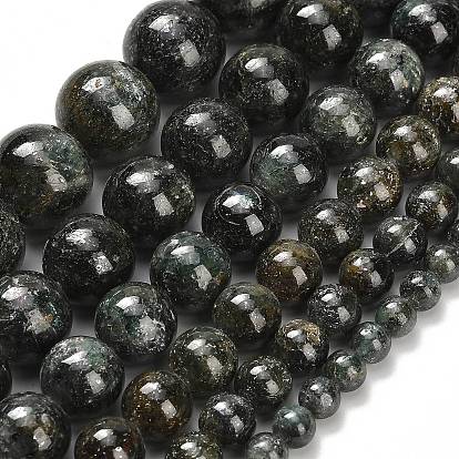 Бусы из натурального зеленого кианита, круглые, класса AB