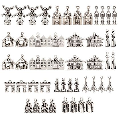 Tibetan Style Alloy Pendants, Building