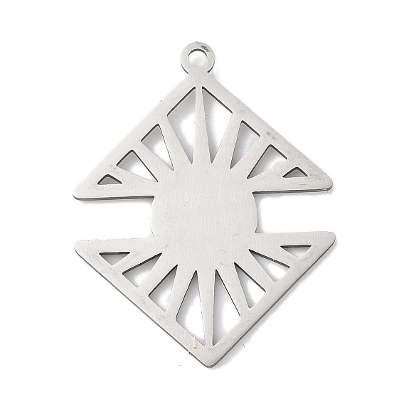 201 подвески из нержавеющей стали, лазерная резка, подвеска треугольник и солнце, анти-тускнение