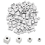 120Pcs 4 Style 304 Stainless Steel Beads, Cube