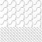 200Pcs 304 Stainless Steel Stud Earring Hooks and 200Pcs Jump Rings