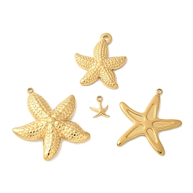 304 подвески из нержавеющей стали, ионное покрытие (ip), очарование морской звезды