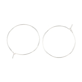 Shegrace Messing-Creolen-Ohrring-Verschlüsse, Weinglas Charme Ringe, Cadmiumfrei und Nickel frei und Bleifrei