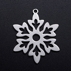 201 Stainless Steel Pendants, Snowflake