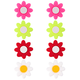 8шт. 4 цвета, силиконовый демпфер для теннисной ракетки в виде цветка, гаситель вибрации