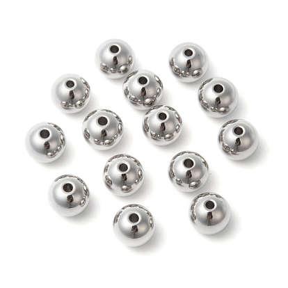 304 Stainless Steel Solid Beads, Round