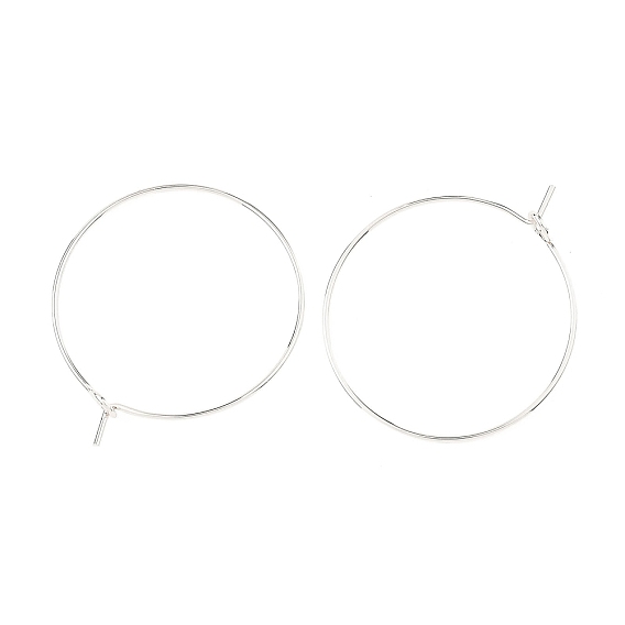 SHEGRACE Brass Hoop Earring Findings, Wine Glass Charm Rings, Cadmium Free & Nickel Free & Lead Free