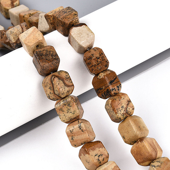 Естественного изображения яшмы бисер нитей, кубические