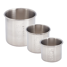 Unicraftale 304 Stainless Steel Measuring Cups, with Containing Mark, Column