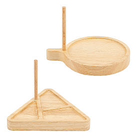Nbeads 2 Styles Wooden Weaving Beading Loom Kit, Beading Tray, for DIY Jewelery Making