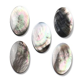 Natural Black Lip Shell Cabochons, Oval