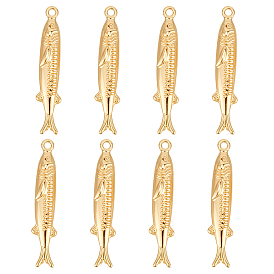 8 латунные подвески шт., рыба