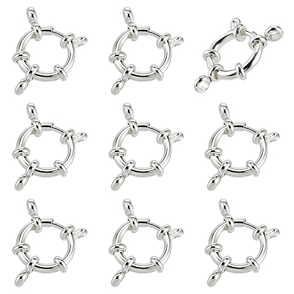 10 pcs 304 fermoirs à ressort en acier inoxydable, anneau