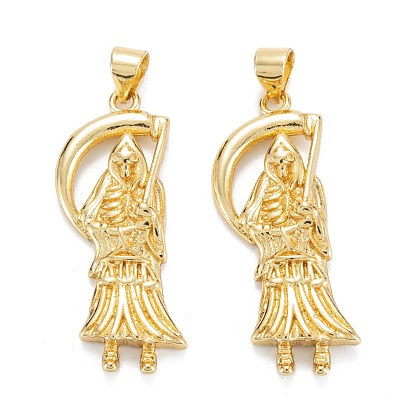 Brass Pendants, Long-Lasting Plated, Human Skeleton