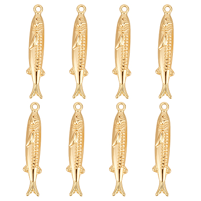 8 латунные подвески шт., рыба
