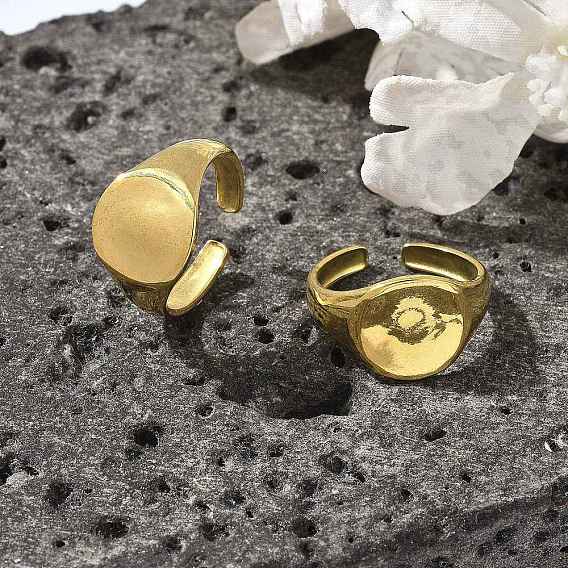 Круглые 304 открытые манжеты из нержавеющей стали для женщин