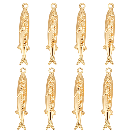 8 латунные подвески шт., рыба