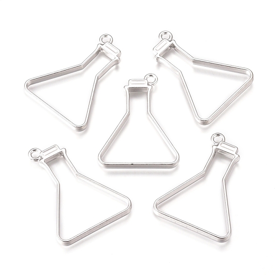 Alloy Open Back Bezel Pendants, For DIY Epoxy Resin, Pressed Flower Jewelry, Drift Bottle