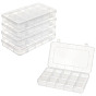 15 Grids Polypropylene(PP) Crafts Storage Boxes, with Adjustable Dividers, Jewelry Organizer Container