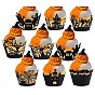 Halloween Cupcake Wrappers, Laser Cut Paper Liners Holders, for Halloween Party Wedding Birthday Decoration