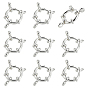 10Pcs 304 Stainless Steel Spring Ring Clasps, Ring