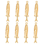8 латунные подвески шт., рыба