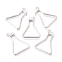Alloy Open Back Bezel Pendants, For DIY Epoxy Resin, Pressed Flower Jewelry, Drift Bottle