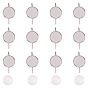 NBEADS DIY Earring Making, Rack Plating Brass Earring Hooks and Glass Cabochons, Flat Round