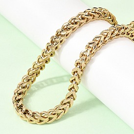 Унисекс 304 цепочки из нержавеющей стали в виде пшеничных колосьев, ионное покрытие (ip)