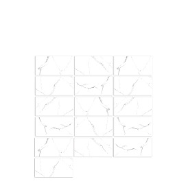 PVC Plastic Self-Adhesive Wall Stickers, for Kitchen Bathroom Waterprrof Wall Tiles, Rectangle with Marble Pattern