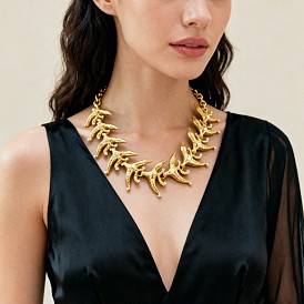 Alloy Crystal Rhinestone Bird Link Chain Necklaces for Women, with Imitation Pearl