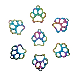 201 dijes de acero inoxidable para mascotas, pata de perro, Corte con laser