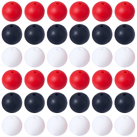 90шт 3 цвета силиконовые фокусные бусины, круглые