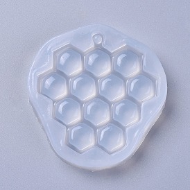 Pendant Food Grade Silicone Molds, Resin Casting Molds, For UV Resin, Epoxy Resin Jewelry Making, Grape/Honeycomb