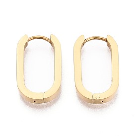 Серьги из 304 нержавеющей стали, овальные, ионное покрытие (ip)