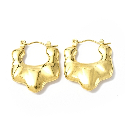 304 Серьги-кольца в форме капли из нержавеющей стали с ионным покрытием (IP) для женщин