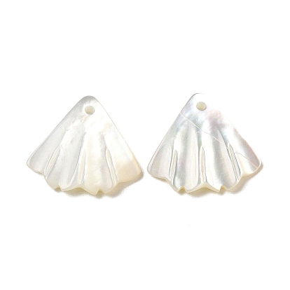 Natural White Shell Charms, Shell Shape