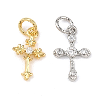 Латунные микропаве прозрачные кубические циркониевые подвески, крест прелести, с целью перехода в кольце